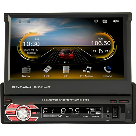 Autorradio 1 DIN SWM 9601C-S Bluetooth Negro
