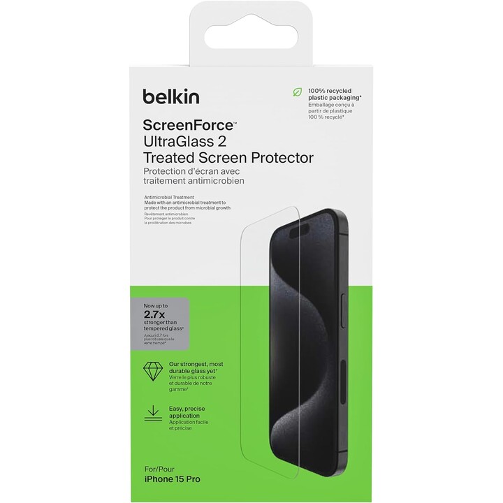 Ultraglass 2 am iPhone 15 Pro protector