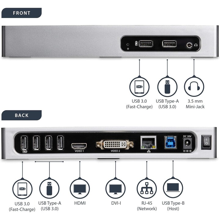 Dock station usb 3.0 hdmi vga