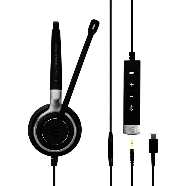 EPOS IMPACT SC 635 USB-C (fone de ouvido com fio de um lado com USB-C ou plugue jack de 3,5 mm)