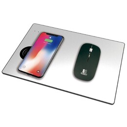 SUBBLIM 10WAL01 tapis de chargement sans fil en aluminium argent 10 W