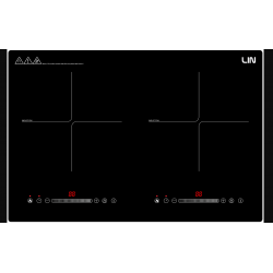 Placa de inducción LIN LI2H-180 Cable con Enchufe 1.2m 3200 W 2 Zonas Negro