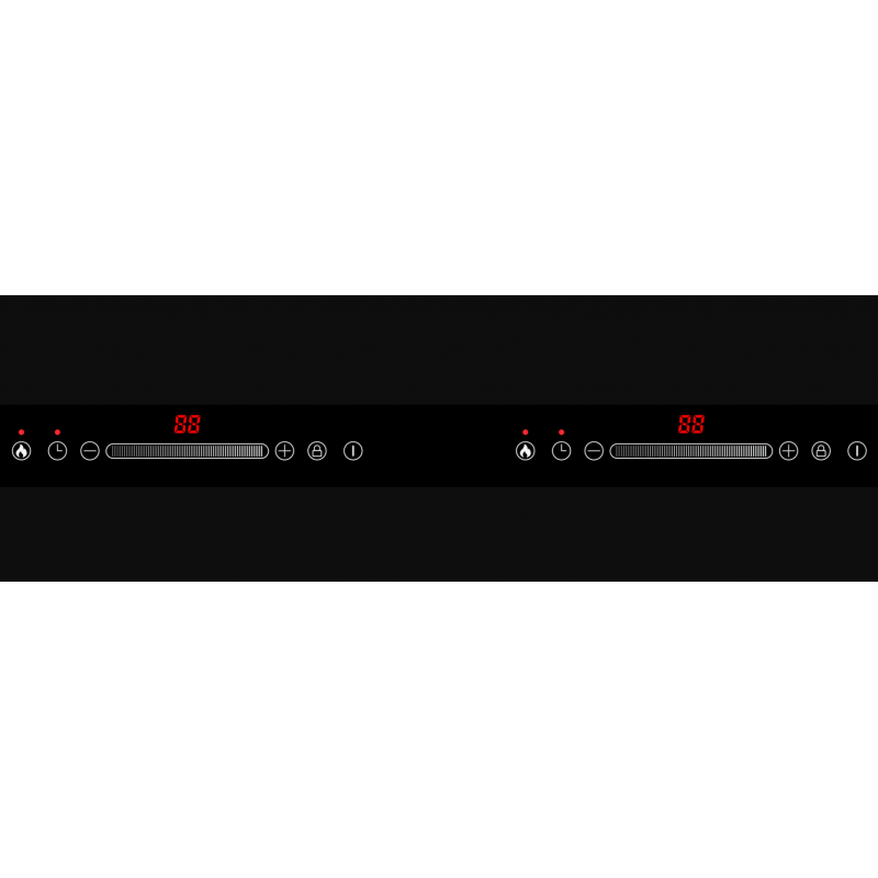 Placa de inducción LIN LI2H-180 Cable con Enchufe 1.2m 3200 W 2 Zonas Negro