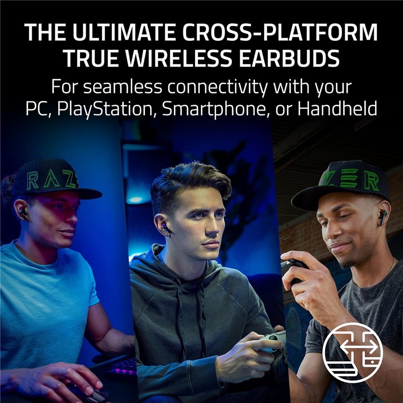 Razer Hammerhead Pro Hyperspeed Headphones True Wireless Stereo (tws) In-Ear Bluetooth Game Black