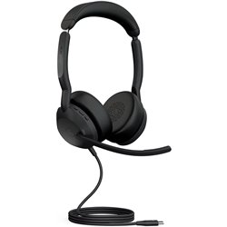 Fone de ouvido estéreo Jabra Evolve2 50 MS na orelha (Bluetooth, com fio, USB-C)