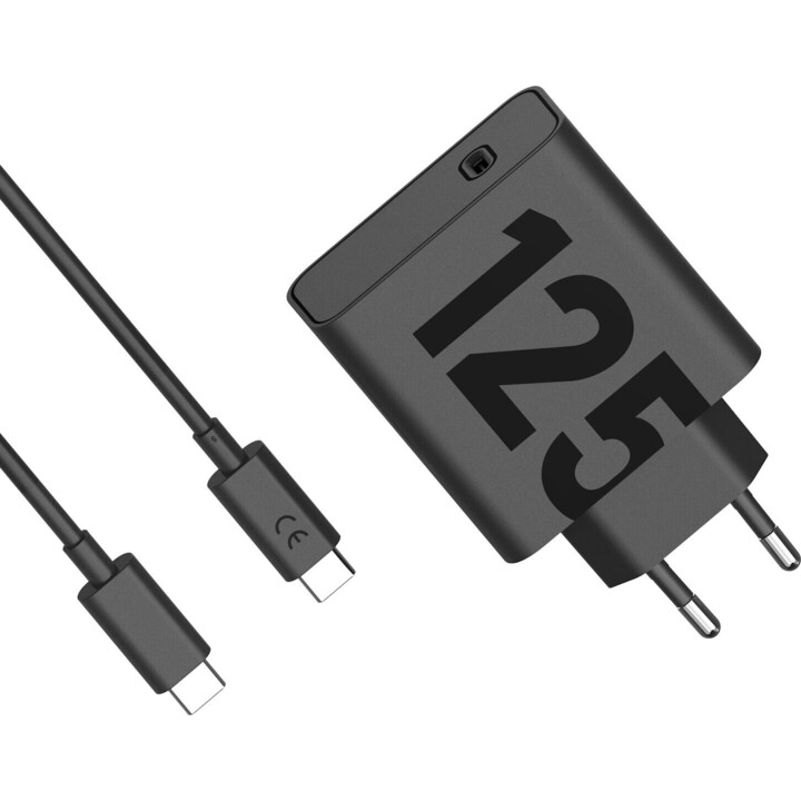 Caricabatterie USB-A Motorola Turbopower da 125 W con cavo USB-C da 1 m Nero