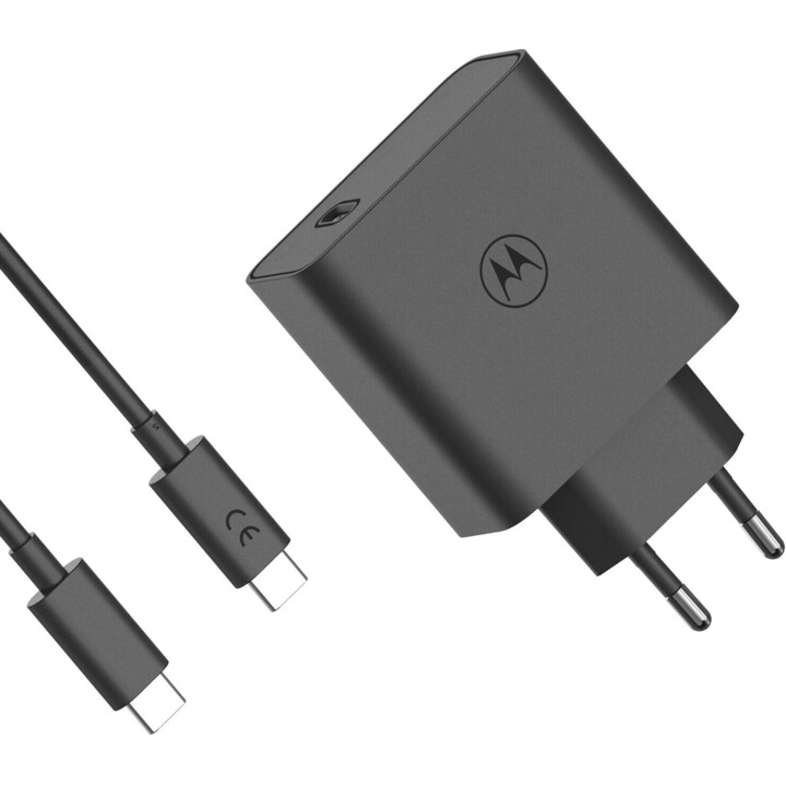 Caricabatterie USB-A Motorola Turbopower da 125 W con cavo USB-C da 1 m Nero