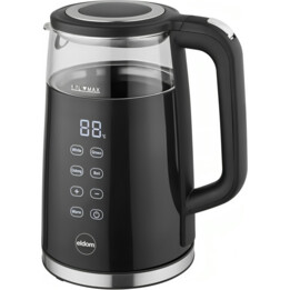 Hervidor ELDOM NEVO, 2200 W, 1,7L, control de temperatura, plástico + vidrio