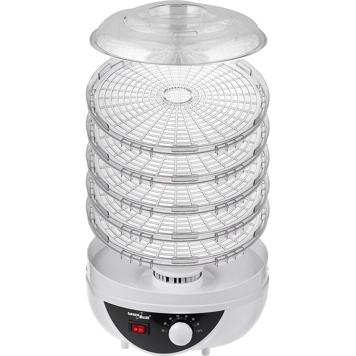 GreenBlue mushroom, vegetable and fruit dryer, 250W power, very quiet, 5 sieves, GB195