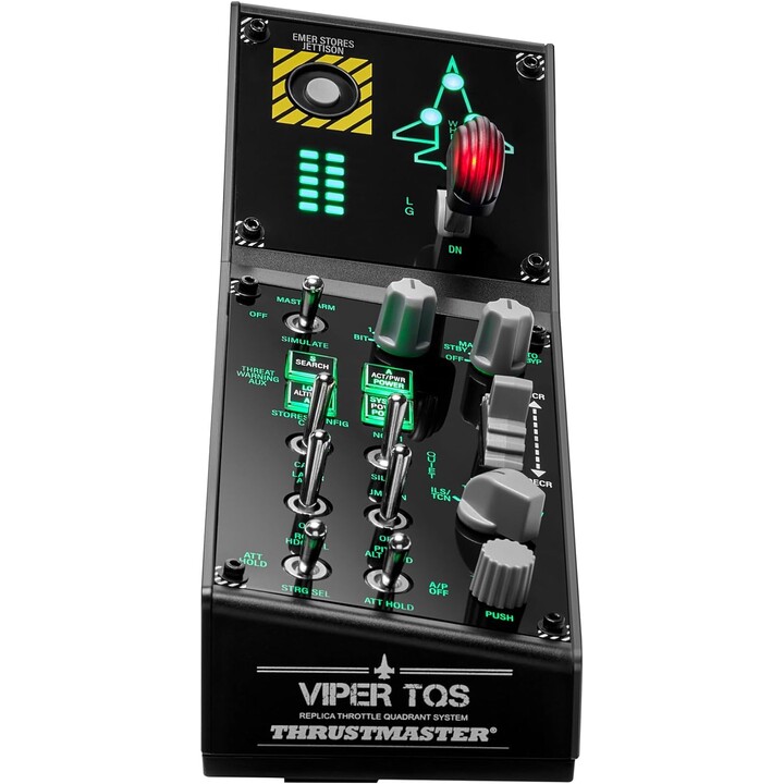 Thrustmaster Viper Panneau Noir Joystick Usb/Levier De Commande Latéral + Quadrant D accélérateur PC