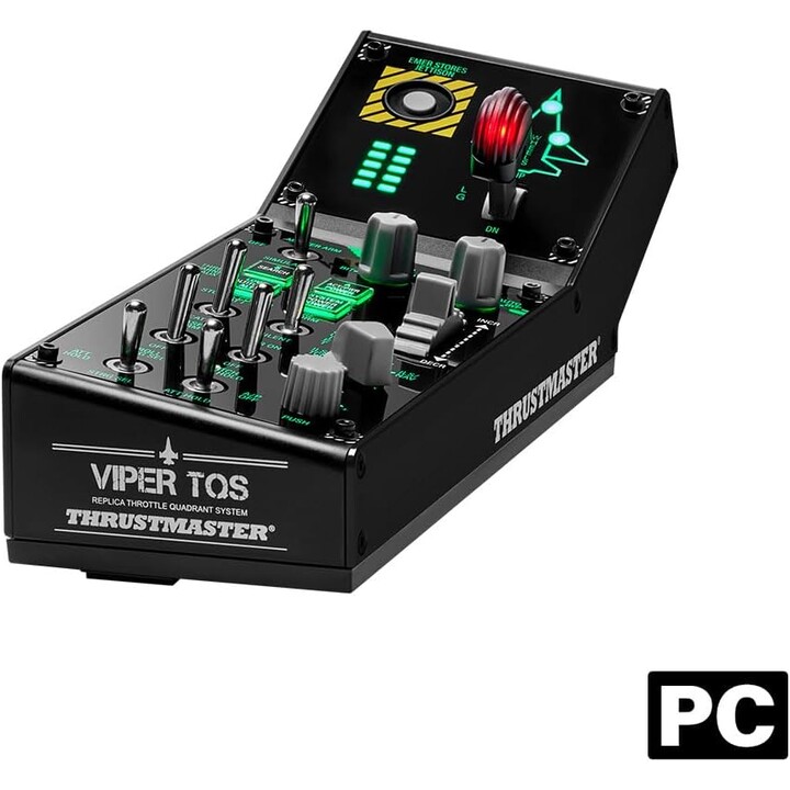 Thrustmaster Viper Panneau Noir Joystick Usb/Levier De Commande Latéral + Quadrant D accélérateur PC