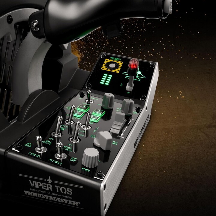 Thrustmaster Viper Panneau Noir Joystick Usb/Levier De Commande Latéral + Quadrant D accélérateur PC