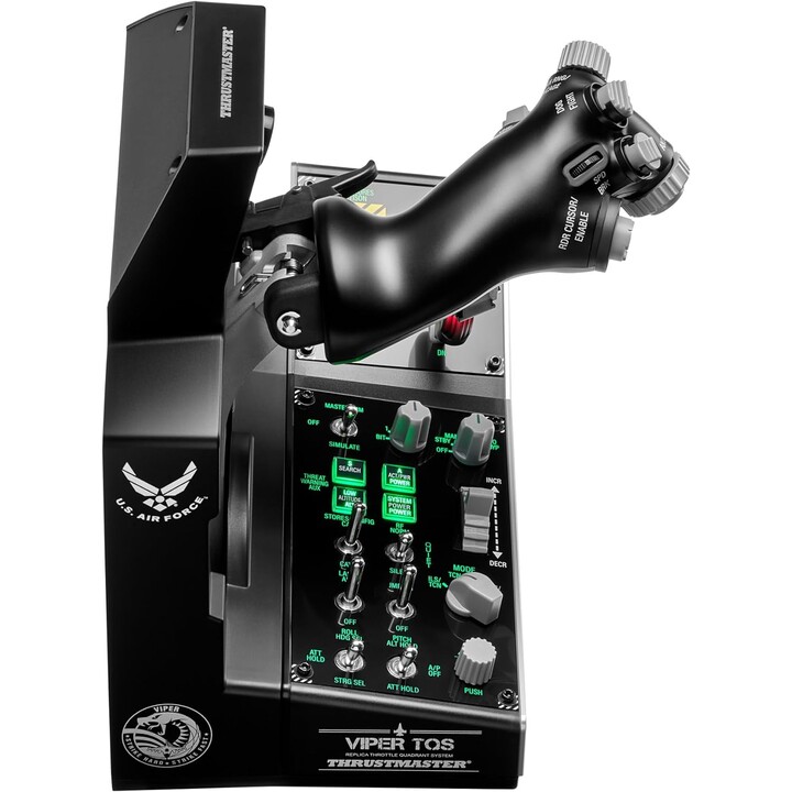 Thrustmaster Viper TQS Mission Pack Joystick USB nero/leva di controllo laterale + quadrante acceleratore PC