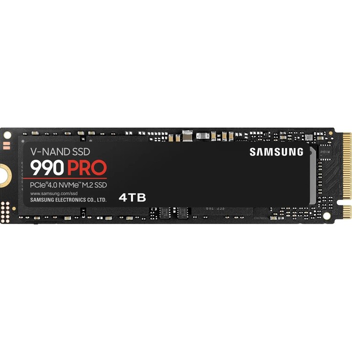 Samsung 990 Pro - 4 TB (SSD interno, NVMe, M.2, MZ-V9P4T0BW)
