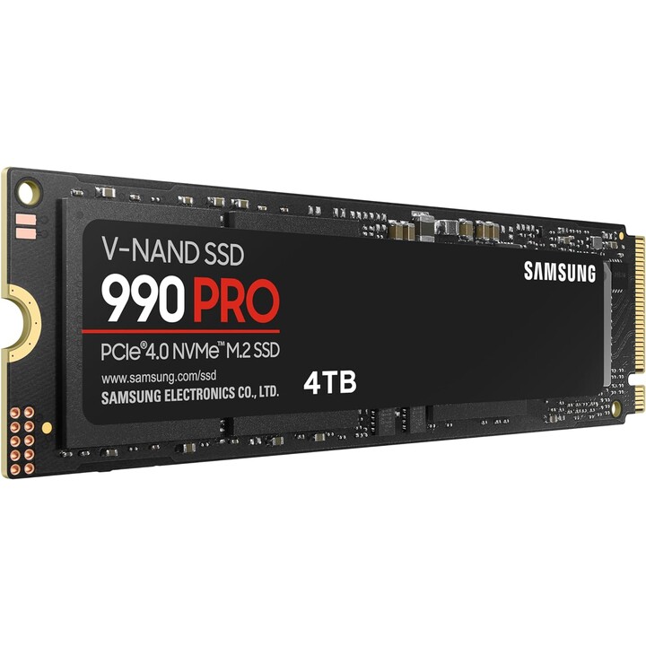 Samsung 990 Pro - 4 TB (SSD interno, NVMe, M.2, MZ-V9P4T0BW)