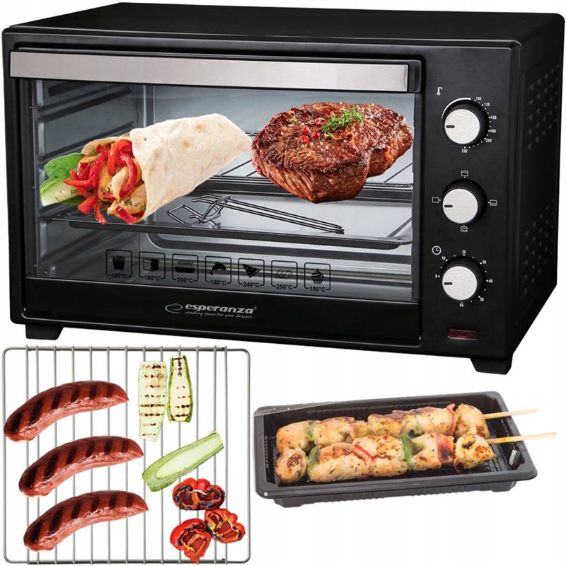 Esperanza EKO008 Mini Horno 20 l 1600 W Negro