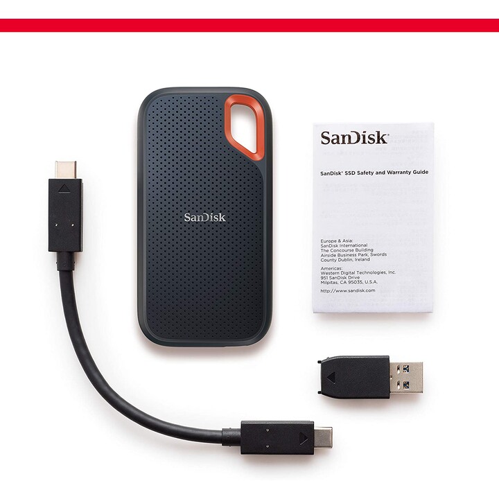 SanDisk Extreme Pro External SSD 500GB Usb-C Black