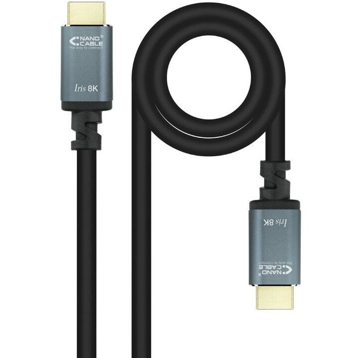 Câble HDMI 2.1 IRIS 8K Nanocable 10.15.8010/ HDMI Mâle - HDMI Mâle/ 10m/ Noir