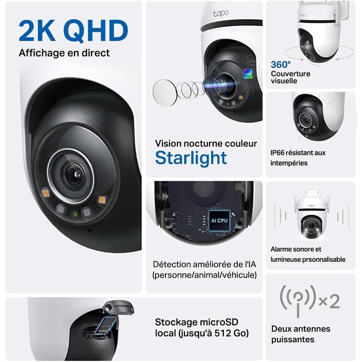 TP-LINK C520WS 360° Surveillance Wi-Fi Smart Camera