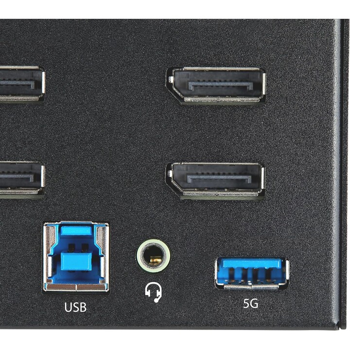 Switch 2-Port DisplayPort 1.2 KVM-Switchfür4 Monitore 4 USB 2.0 HID-Ports