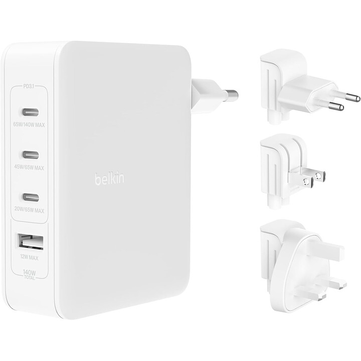 140w gan Cargador de pared enchufe reino unido+ue+ee.uu.