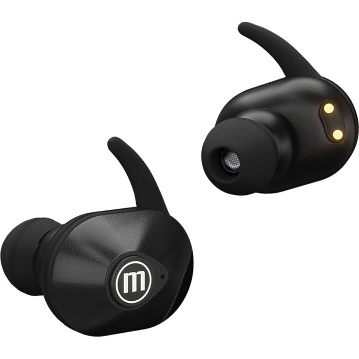 MAXELL MINI DUO Kabellose In-Ear-Kopfhörer mit Ladetasche Schwarz