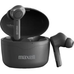 Auriculares intrauditivos Bluetooth inalámbricos Maxell Bass 13 Sync Up con estuche de carga Negro