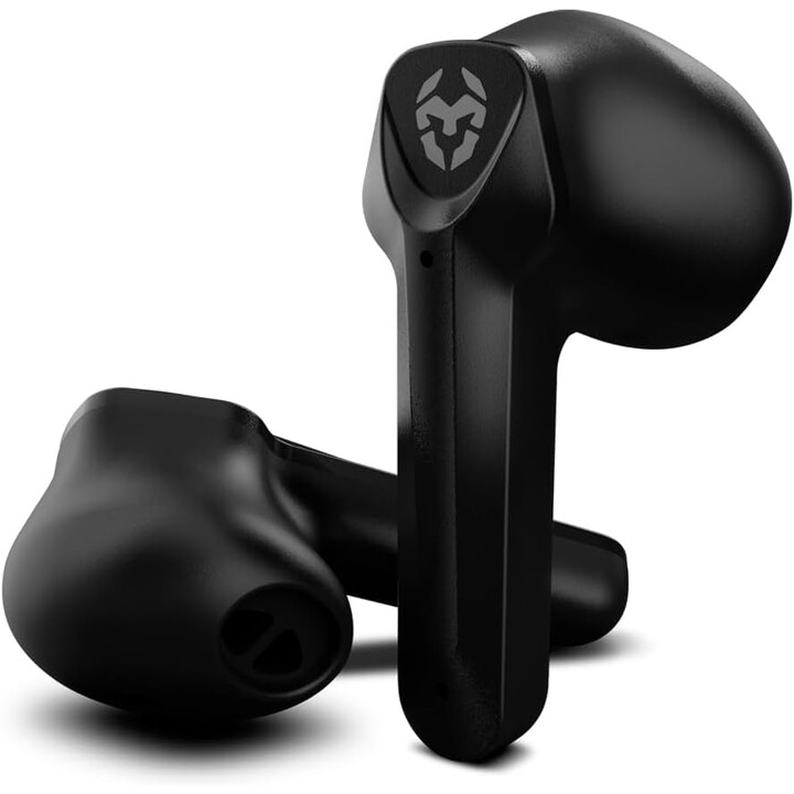 Fones de ouvido intra-auriculares sem fio Krom Kall para jogos Bluetooth pretos