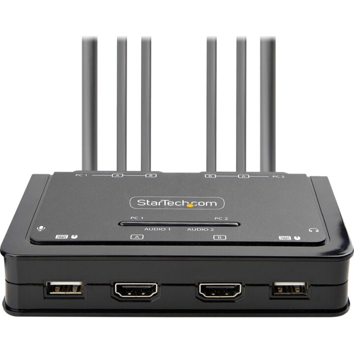 StarTech.com Switch KVM 2 ports, 4K 60 Hz, Câbles KVM intégrés USB-A, HDMI
