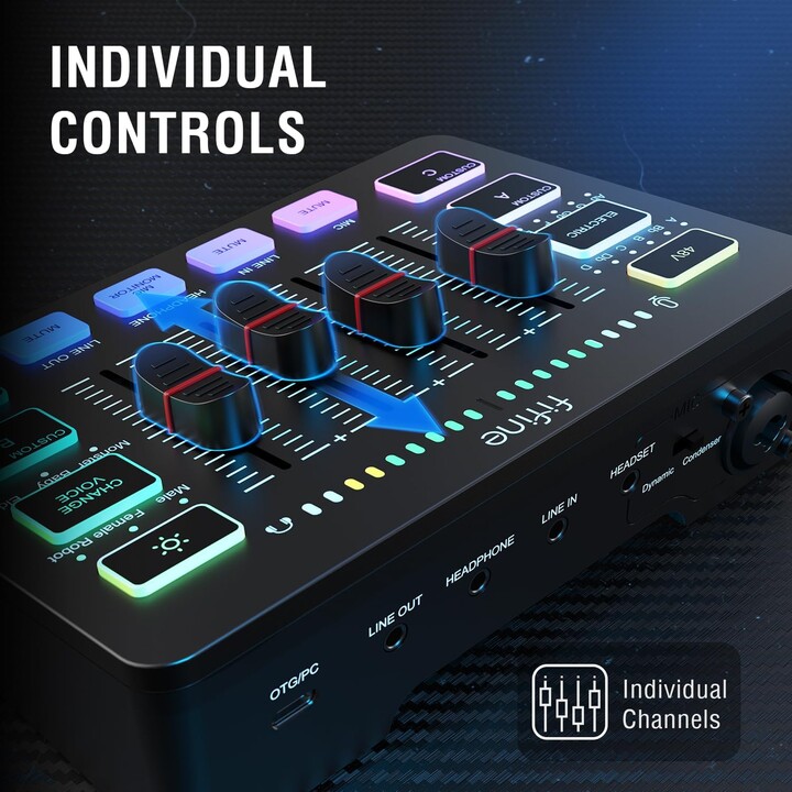 Fifine SC3 Noir - Mélangeur audio
