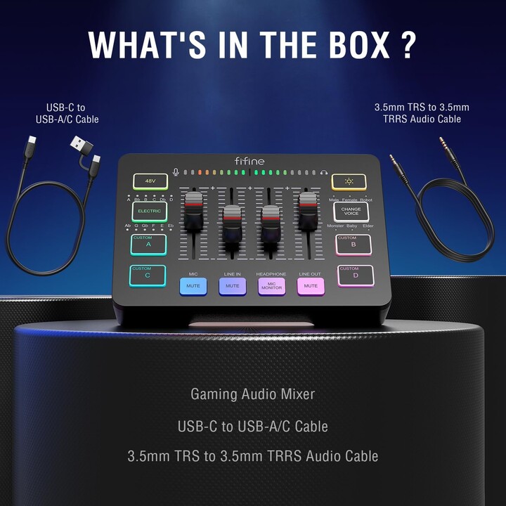 Fifine SC3 Black - Audio Mixer