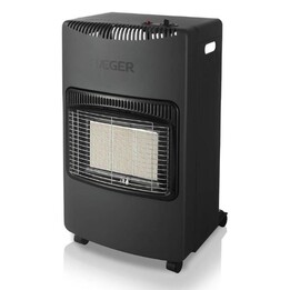 Haeger Ultra Warm II, Estufa de Gas con Gran Capacidad de Calentamiento y Sistema de Seguridad Integrado, Negro