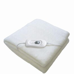 Haeger Smooth Dream, elektrische Decke mit Soft-Touch-Gewebe und einstellbarer Temperatur für Schlafkomfort, weiß