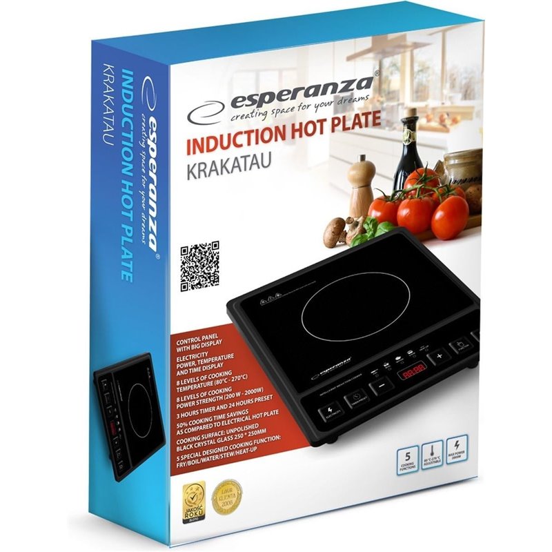 Esperanza EKH011 Cocina de inducción Negra