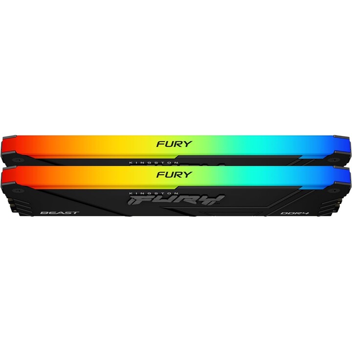 Mémoire Kingston Fury Beast Rgb Ddr4 16go (kit 2) 3200mhz Cl16 - Kf432c16bb2ak2/16