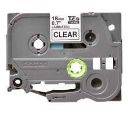 Brother TZE-141 laminated label tape 18 mm black on transparent