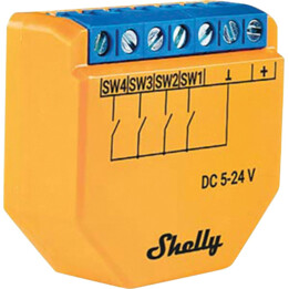 Relay Shelly Plus I4 DC Orange