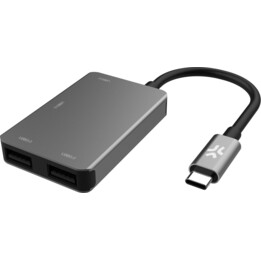 Celly PROHUB4IN1SV hub di interfaccia USB 2.0 Type-C Grigio