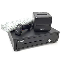 Pack Approx appPOSPACK4180 Cash Drawer / Thermal Printer / Code Reader and Thermal Rolls