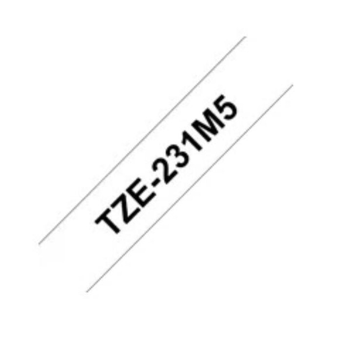 Pack5 Schwarz /weißes Beschriftungsband