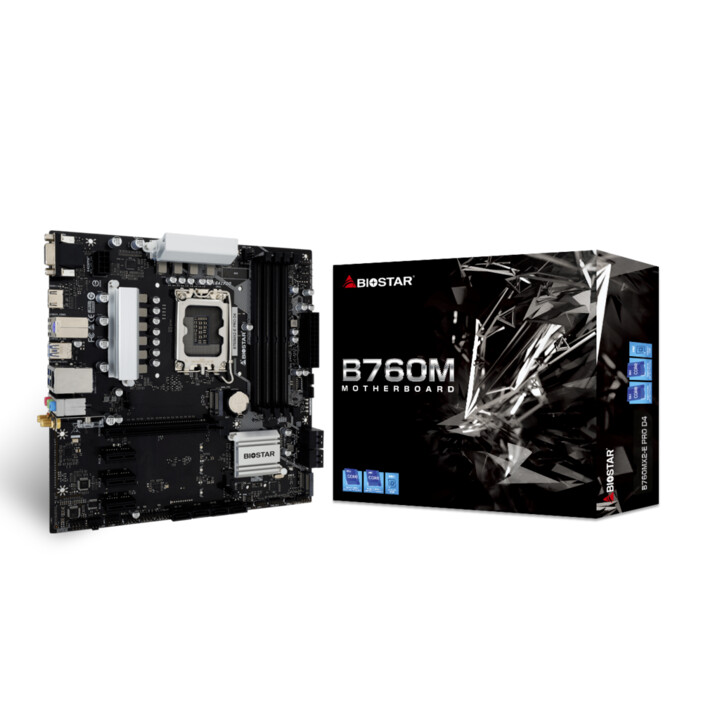 BIOSTAR B760MX2-E PRO D4 placa-mãe micro ATX preta