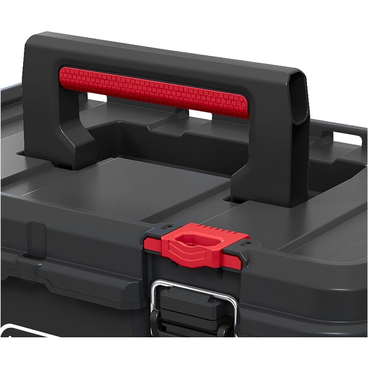 Keter Stack and Roll, cassetta portautensili resistente con impugnatura ergonomica per gli attrezzi, nero