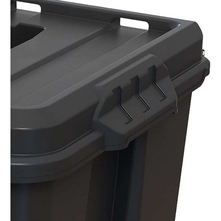 Keter Stack and Roll caja de almacenamiento de herramientas duradera con asa ergonómica para herramientas, Negro