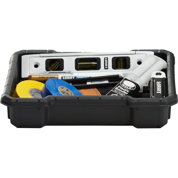 Keter Stack and Roll, cassetta portautensili resistente con impugnatura ergonomica per gli attrezzi, nero