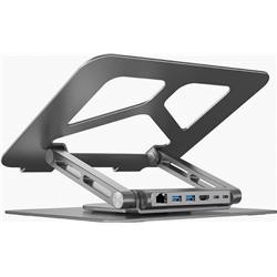 Unitek Support d’ordinateur portable pliable Hub Usb-C Hdmi 4K