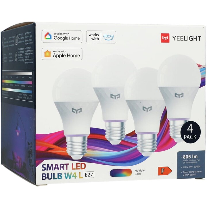 Smart bulb Yeelight W4 E27 (color) 4 pcs