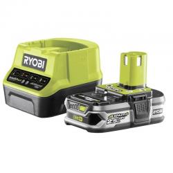 Charger + Ryobi ONE+ RC18120-125/ 18V 2.0Ah lithium battery