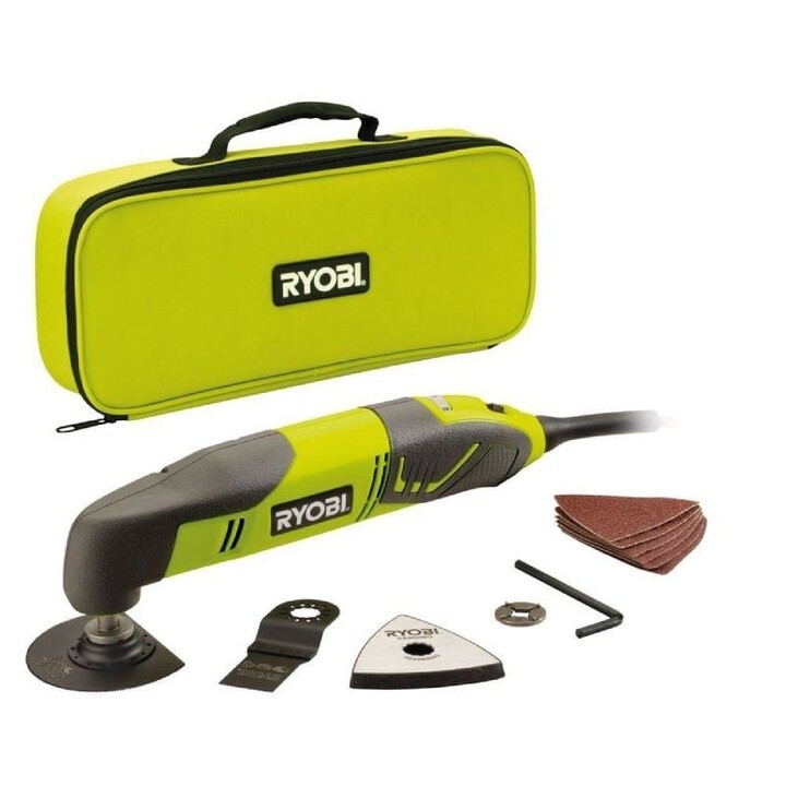 Ensemble d outils Ryobi RMT200-S / Comprend 2 lames / 1 base de ponçage / 6 feuilles de papier de verre
