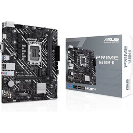 Asus Prime H610m-k-Board, Intel, 1700, H610, 2 DDR5, 96 G, VGA + HDMI, GBLAN, 4 SATA3 + M.2, 3 USB 3.2, Matx