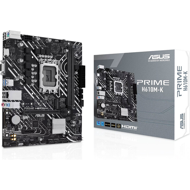 Placa Asus Prime H610m-k,intel,1700,h610,2ddr5,96g,vga+hdmi,gblan,4sata3+m.2,3usb3.2,matx